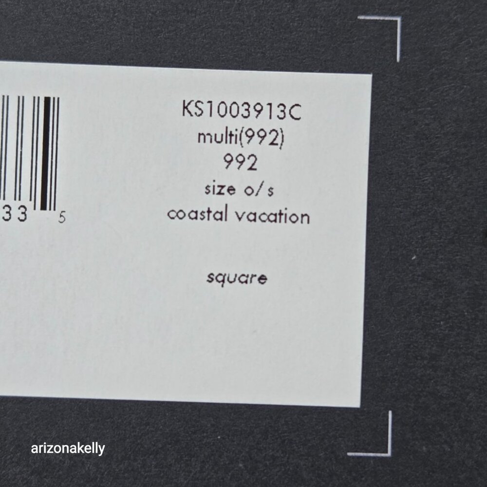 NWT Kate Spade Silk Scarf "Coastal Vacation" - Picture 6 of 6